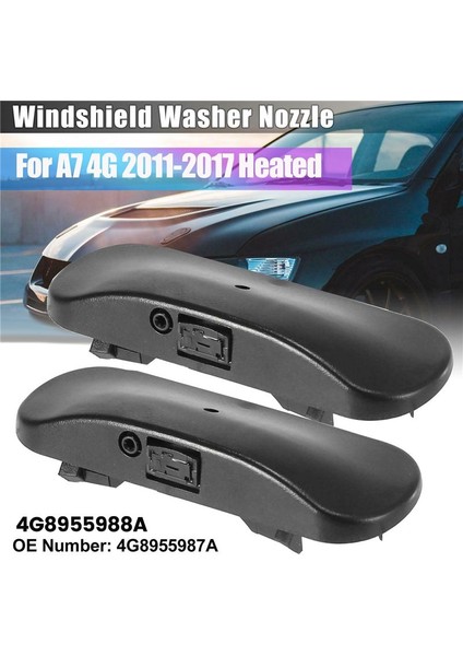 L&amp R Ön Cam Cam Yıkayıcı Nozul Sprey Jet 4G895987A / 4G895988A -Audi A7 4g 2011-2017 Isıtılmış (Yurt Dışından) modelleri