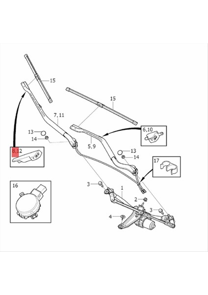 Volvo XC90 2016-2020 Ön Cam Nozul Hortumu 31416260 Sağ Ön Ön Cam Yıkama Hortumu Isıtılmış (Yurt Dışından) indirimleri