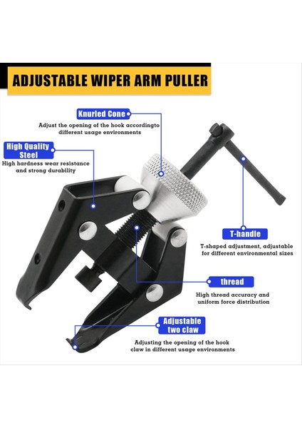 2 Adet Silecek Kol Çektirme ve Pil Terminali Kaldırma Aracı Ön Cam Silecek Kol Kaldırma Aracı (Yurt Dışından) fiyatları