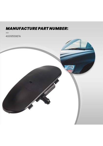 Sol Yan Ön Cam Ön Cam Yıkayıcı Nozul Sprey Jet 4G095987A -Audi A6 C7 Allroad S6 Rs6 2011-2018 Isıtılmış (Yurt Dışından) indirimleri