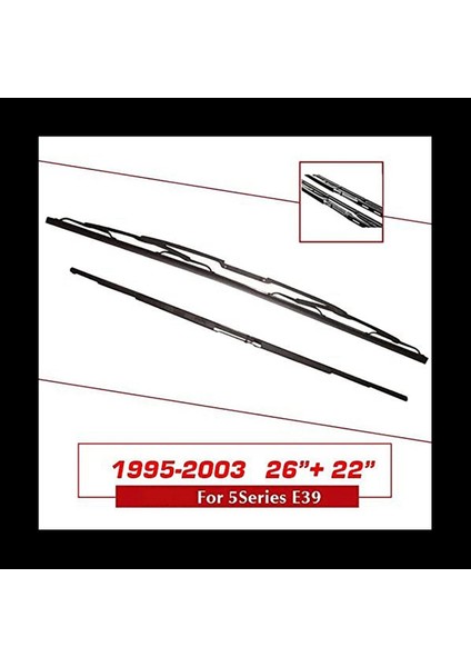 3x 26INCH + 22 Inç Silecek Bıçakları Kombo Silikon Kauçuk Kemiksiz Ön Cam Silecekleri Bmw 5 Serisi E39 95-03 (Yurt Dışından) indirimleri