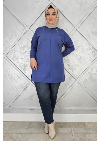Kadın Taş Detaylı Tesettür Tunik modelleri