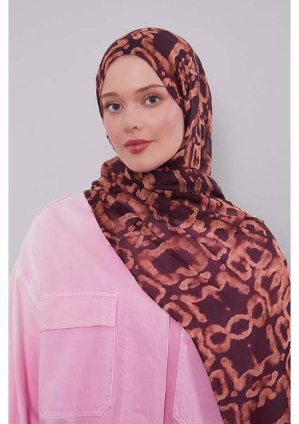 Mor Leopar Desen Vivian Şal modelleri