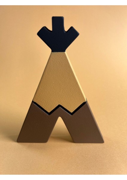 Renkli Ahşap Dekor Çadırı, Eğlenceli ve Doğal Oyuncak Seçeneği