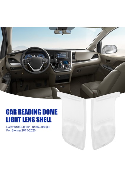 Araba Okuma Kubbe Işık Lens Kabuğu 81362-08020 81362-08030 Toyota Sienna Için 2015-2020 Araba Çatı Işığı Kapağı Içinde (Yurt Dışından) indirimleri