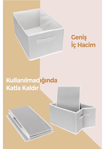 2 Adet Dolap Içi Düzenleyici, Raf Düzenleyici, Katlanabilir Kıyafet Saklama Kutusu-40 CMX25 CMX20CM fırsatları