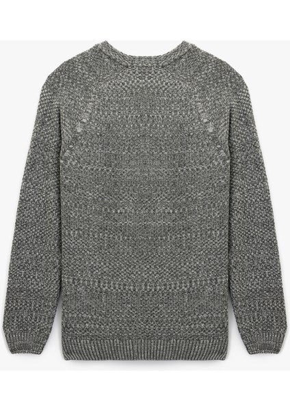 Regular Fit Uzun Kollu Basic Bisiklet Yaka Triko Kazak fiyatları