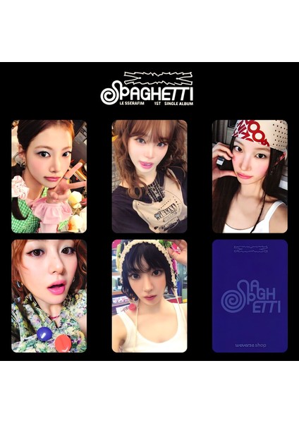 Le Sserafım '' Spaghetti '' Photocard Set Pob 1