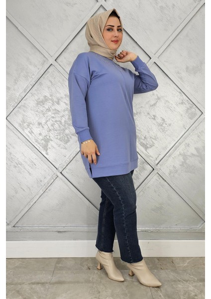 Kadın Taş Detaylı Tesettür Tunik