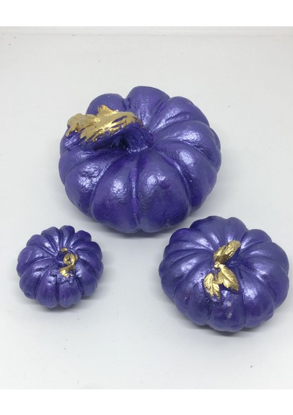 Dekoratif Bal Kabağı 3 Lü Mavi