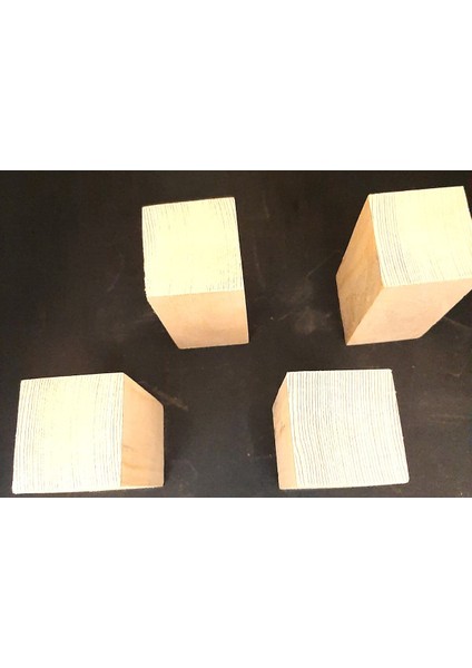 Bej Kestane Ağacından Dikdörtgen Prizma Blok Seti, Eğlenceli ve Öğretici Oyun Seti