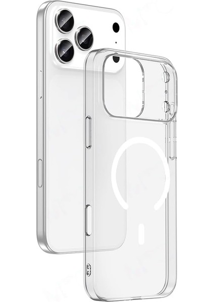 17 Pro Max Için ile Uyumlu Şarj Özellikli Şeffaf Kamera Çerçeveli Porto Kapak