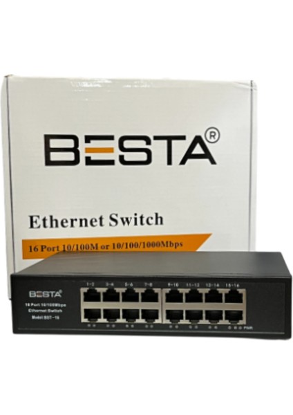 16 Port 10/100 Mbps Network Ethernet Switch Bst-16