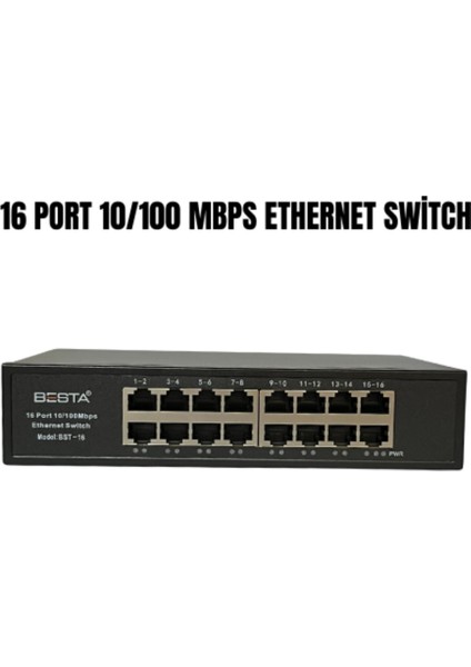 16 Port 10/100 Mbps Network Ethernet Switch Bst-16 fiyatları