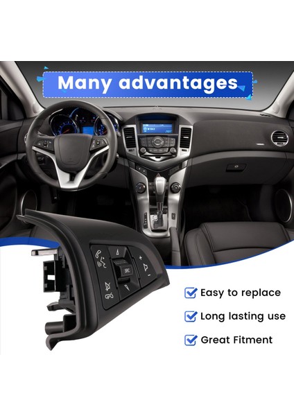 Araç Direksiyon Simidi Sağ Çok Fonksiyonlu Düğme Telefon Hacim Kontrol Anahtarı 96892135 Chevrolet Cruze 2009-2014 (Yurt Dışından) fırsatları