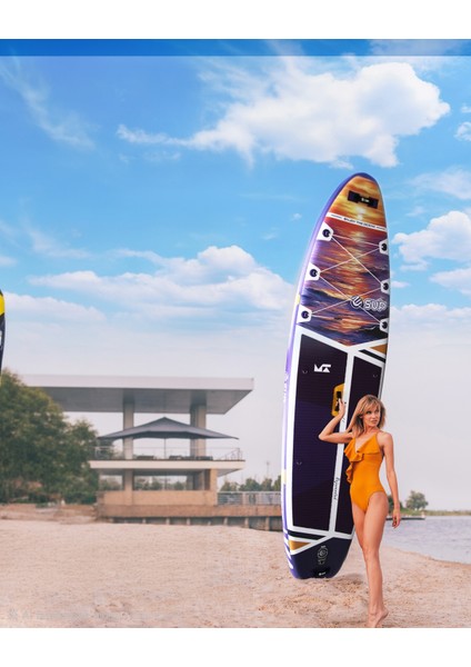 350X89X15 Supboard Paddle Board Şişme Sörf Tahtası Tam Set Sup Board Ultra Violet fiyatları