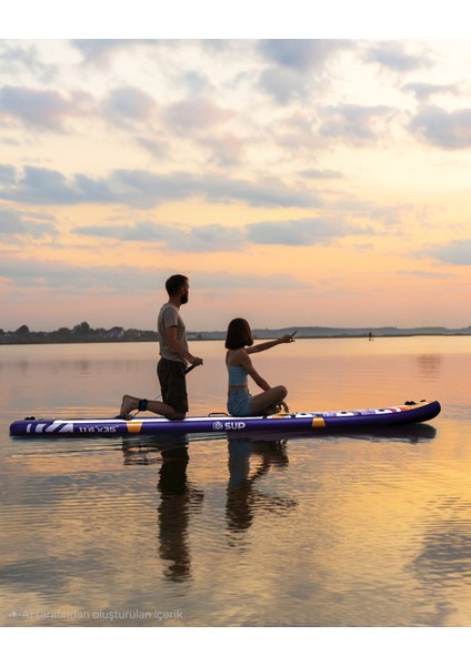 350X89X15 Supboard Paddle Board Şişme Sörf Tahtası Tam Set Sup Board Ultra Violet indirimleri