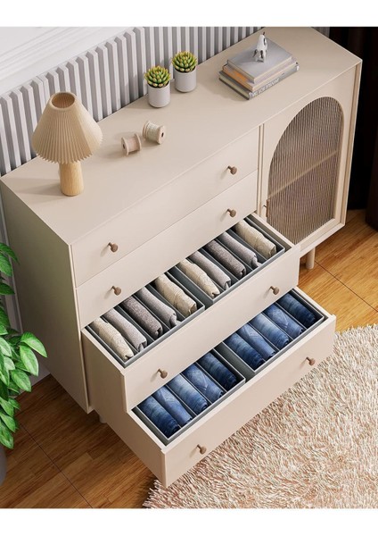 2 Adet 5 Bölmeli Katlanabilir Pantolon Gömlek Kazak Saklama Kutusu fırsatları