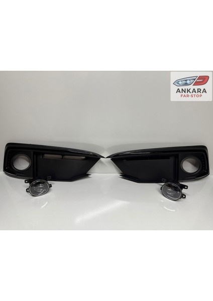 Honda Civic Fc5 2019-2021 Makyajlı Kasa Sis Lamba ve Kapak Takımı (Siyah Tip-Ön Sağ-Sol Ledli 2 Sis-2 Kapak)