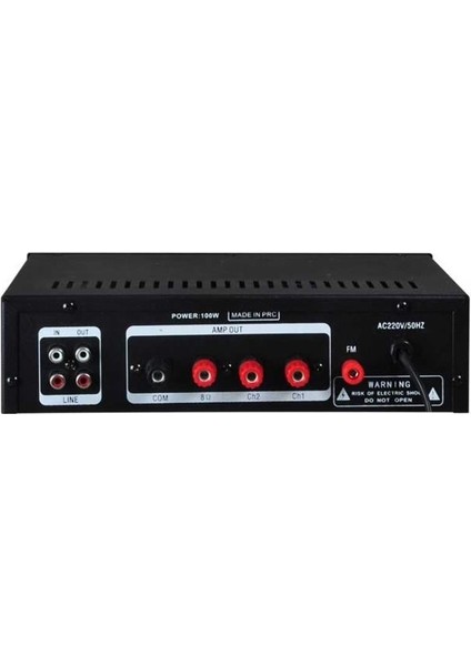 WM-605U USB-Bluetooth 2 Bölgeli 2 Mikrofon Girişli 100 Watt Trafolu Anfi modelleri