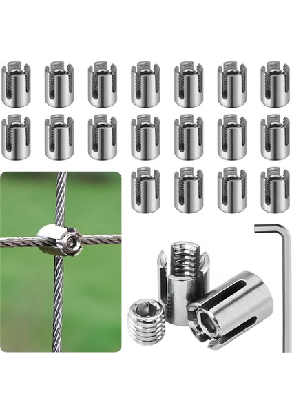 20 Adet Çapraz Kablo Kelepçeleri 1/8 Inç Tel Halat Veya Çubuk Bağlantı Parçaları Için Paslanmaz Çelik Çapraz Kelepçeler Sondaj Gerekli Klipsler Yok (Yurt Dışından) fiyatları
