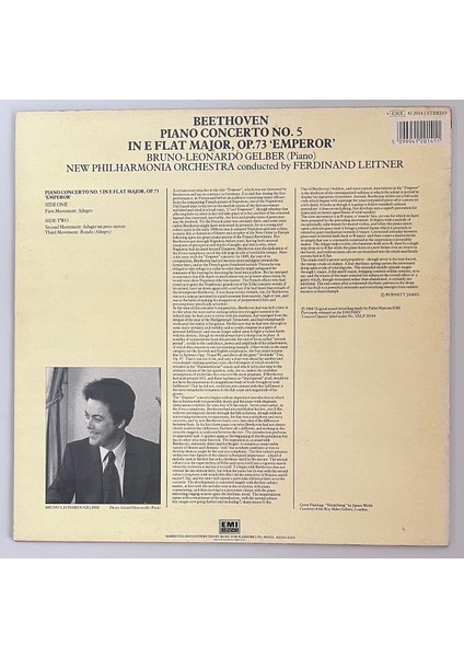 Beethoven Piano Concerto No. 5 Emperor Lp Plak (Orjinal Dönem Baskı Plak) fiyatları