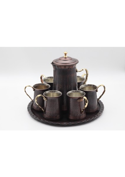 Bakır Eskitme Sürahi & Kupa Takımı fiyatları