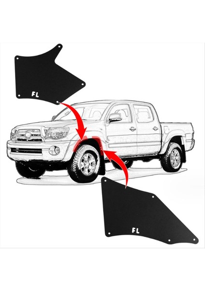 Toyota Tacoma Için Araba Sıçrama Muhafızları 2005 Ön Fender Liner Çamurlu Kanatlar Çamurluk Aksesuarları (Yurt Dışından) fiyatları