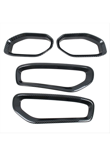 Dodge Ram Için 1500 Trx 2021-2023 Araba Ön Sis Lambası Işık Kapağı Trim Aksesuarları Abs Karbon Fiber 4 Pcs (Yurt Dışından)