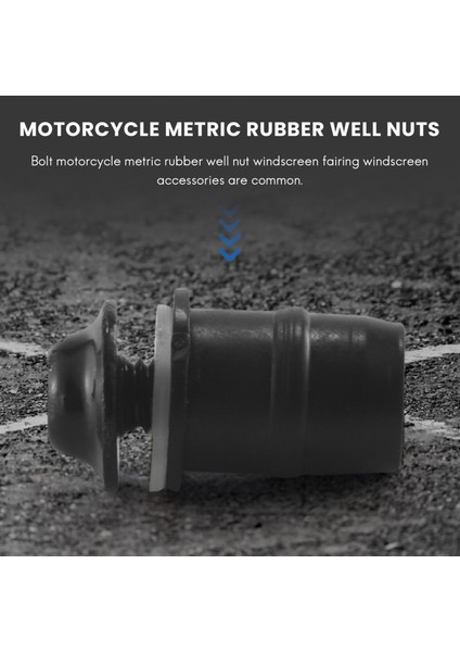 10PCS/SET M5 Cıvataları Motosiklet Metrik Kauçuk Kuyu Somunları Ön Cam Aksaklıklar Için Evrensel Cowl Evrensel (Yurt Dışından) modelleri