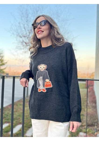 Teddy Nakışlı Kazak indirimleri