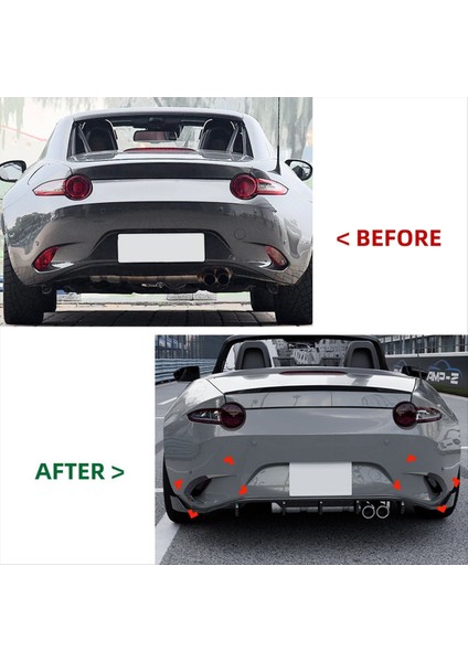 Arka Tampon Yan Hava Havalandırma Trims Mazda Mx-5 Miata Nd 2016-2025 Boot Spoiler Splitter Canard Karbon Fiber (Yurt Dışından) fırsatları