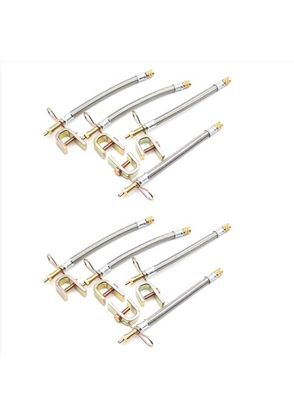 8pcs 12 Inç Esnek Valf Köşeli Uzatıcılar Paslanmaz Çelik Lastik Lastik Valfı Gövde Uzantı Adaptörleri Araba Kamyonu Fragmanı (Yurt Dışından)