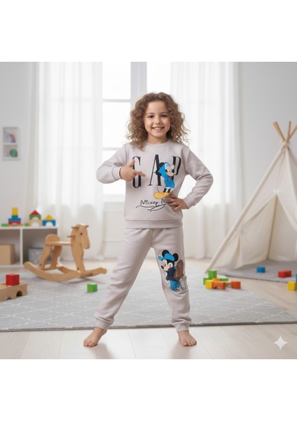 2-5 Yaş Mickey Mouse Baskılı Çocuk Eşofman Takımı | Mevsimlik modelleri