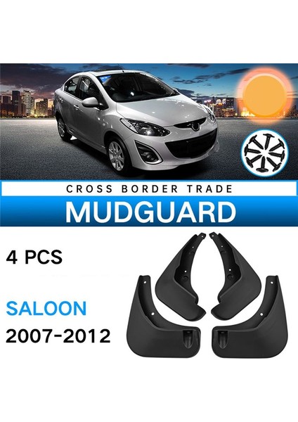 4pcs Mazda 2 Saloon 2007-2012 Çamurluk Çamur Fleps Guard Splash Flep Mudguard Aksesuarları (Yurt Dışından) fırsatları