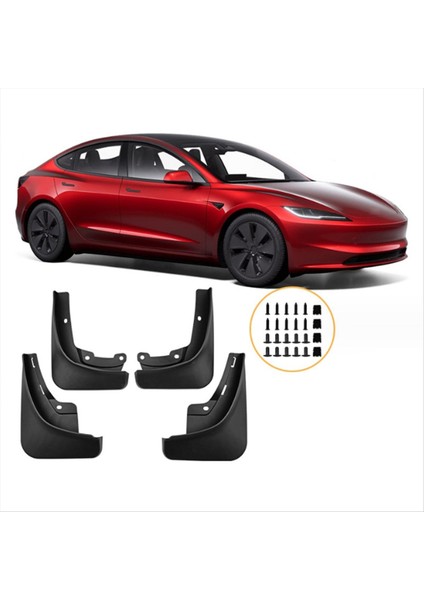 Tesla Model 3 2023+ Çamurluk Çamur Koruma Flep Splash Fleps Mudflapor Aksesuarları (Yurt Dışından) fırsatları