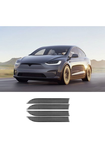 Tesla Model x 2014-2022 Karbon Fiber Dış Kapı Kolu Paneli Kapak Kaplama Arabası Sticker Dekorasyon Aksesuarları (Yurt Dışından) modelleri