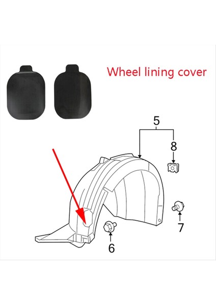 Vw Jetta Vento 2015-2019 Için Yeni Ön Tekerlek Evi Çamurluk Delik Kapağı Kaplama 5C6805413A 5C6805414A Araç Aksesuarları (Yurt Dışından) modelleri