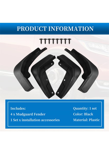 Honda Için Araba Çamurlar Tüm Yeni Br-V Brv 2022 Çamurluk Çamur Çamur Flap Guard Sıçrama Araç Aksesuarları (Yurt Dışından) fırsatları