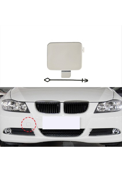 Araba Ön Tampon Tow Hook Göz Kapağı Kapağı Bmw 3 Serisi E90 2005-2008 Araç Aksesuarları Beyaz (Yurt Dışından) indirimleri