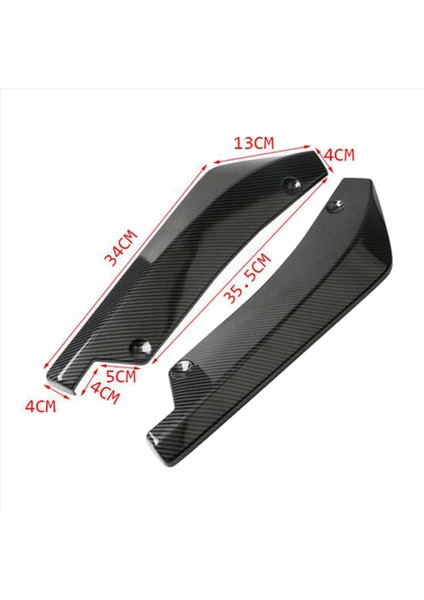 4 x Araç Karbon Fiber Arka Tampon Dudak Difüzör Ayırtıcı Koruyucu (Yurt Dışından)