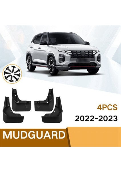 Hyundai Creta Prime 2022-2023 Çamurluk Çamur Guard Flep Splash Flaps Mudflapor Aksesuarları (Yurt Dışından) fırsatları