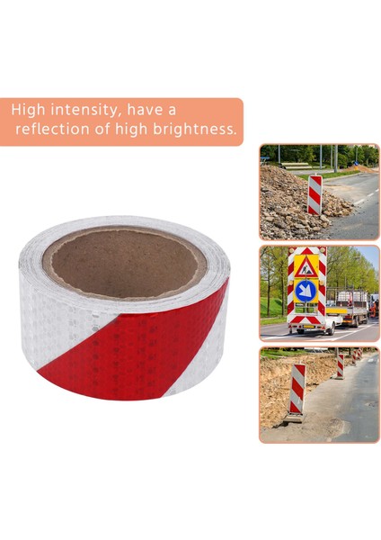 10M x 5cm Güvenlik Uyarı Bandı Yansıtıcı Bant Kendi Kendinden Yapışkan Bant Yansıtıcı Şerit Trafiği Yansıtıcı Çıkartmalar Renk Kırmızı + Beyaz (Yurt Dışından) fiyatları