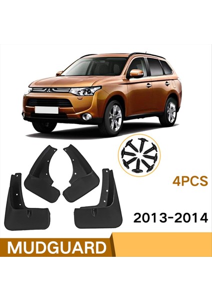 Araba Ön Arka Çamurluk Çamurlar Çamur Fleps Mitsubishi Outlander Için Guard Sıçrama Flep 2013 2014 (Yurt Dışından) fırsatları