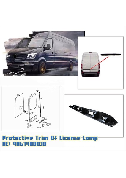 Mercedes Sprinter Için W906 Araba Arka Lisans Numarası Işık Trim 9067400030 (Yurt Dışından) modelleri