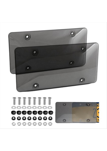 Kırılmaz Plaka Kabarcık Kapağı 4 Delikli Evrensel Aksesuar Abd Plaka Tutucu Siyah (Yurt Dışından) fırsatları