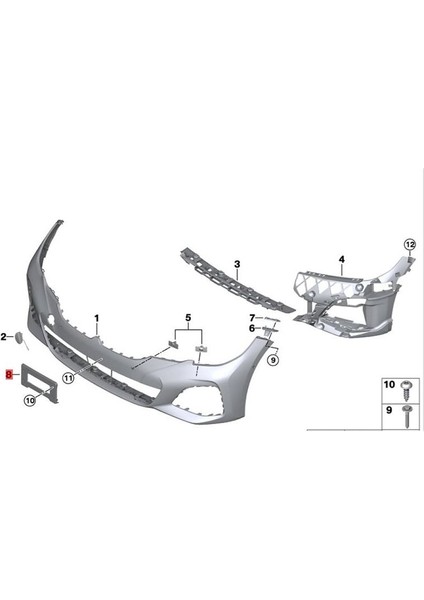 51118075644 Araba Ön Tampon Plaka Plakası Braketi Bmw G20 G28 2018-2021 Lisans Trim Paneli Montaj Çerçevesi (Yurt Dışından) fiyatları
