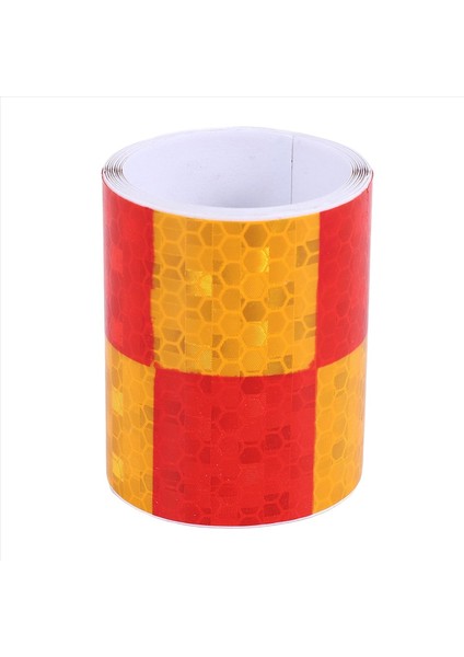 1m Yansıtıcı Güvenlik Uyarısı Gözden Geçirme Bant Çıkartması Kırmızı+Sarı (Yurt Dışından) indirimleri