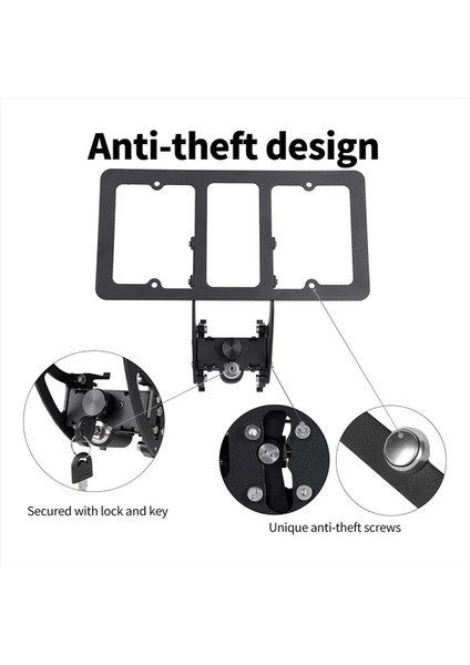 Tesla Model 3/y 2017-2023 Için Plaka Tutucu Hırsızlık Önleyici Özelliklere Sahip Ön Plaka Braketi Montaj Kiti (Yurt Dışından) fırsatları
