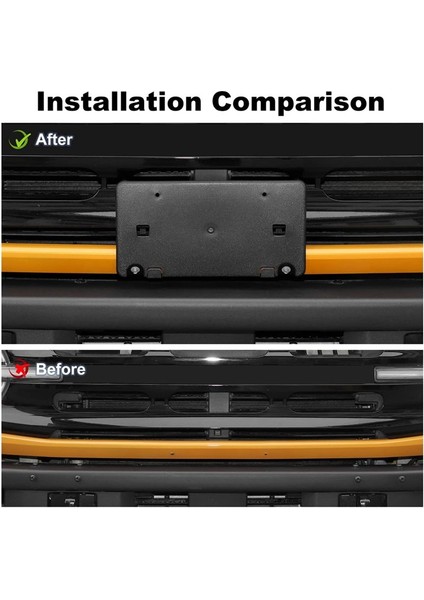 Ford Bronco Için 2021 2022 2023 Ön Plaka Çerçevesi Montaj Tutucu Kapak Braket Aksesuarları (Yurt Dışından) modelleri